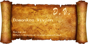 Domonkos Vivien névjegykártya