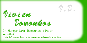 vivien domonkos business card